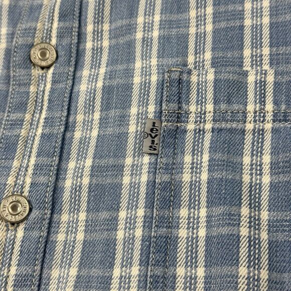 Levis Silvertab Mens Long Sleeve Denim Button Up Shirt Blue Size L - Picture 4 of 10